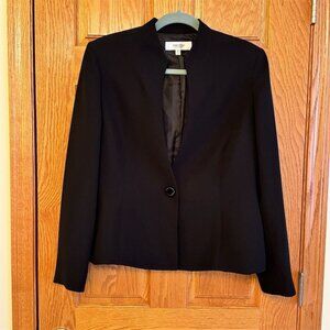 Jones Studio Women's Black Blazer Jacket Size 12 Formal Mid-Length